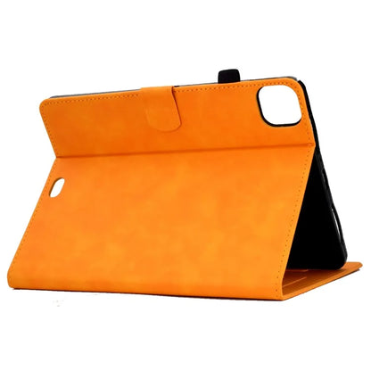 For iPad Pro 11 (2024) Case Letters Imprinted PU Leather Card Holder Tablet Cover
