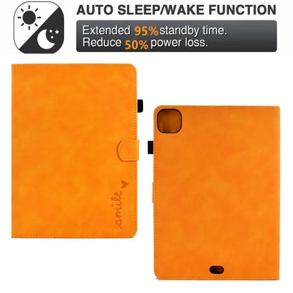 For iPad Pro 11 (2024) Case Letters Imprinted PU Leather Card Holder Tablet Cover