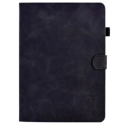 For iPad Pro 11 (2024) Case Letters Imprinted PU Leather Card Holder Tablet Cover