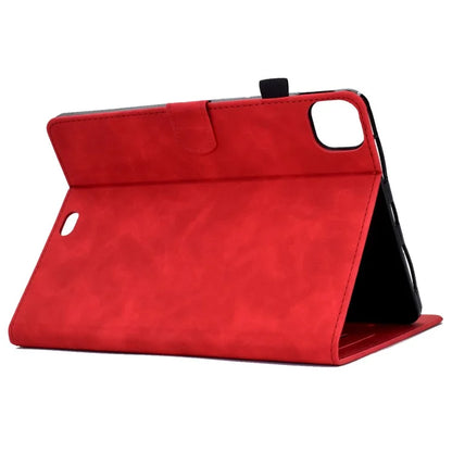 For iPad Pro 11 (2024) Case Letters Imprinted PU Leather Card Holder Tablet Cover