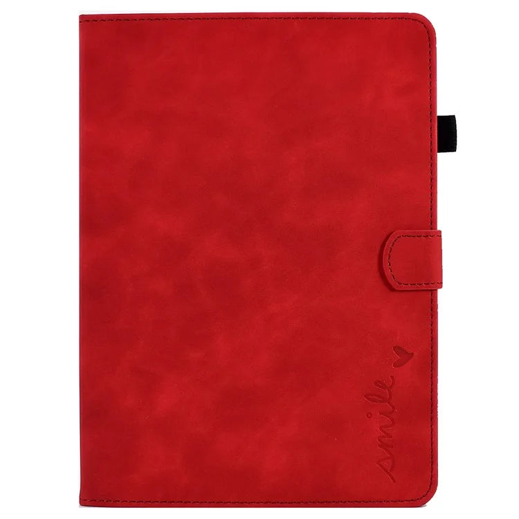 For iPad Pro 11 (2024) Case Letters Imprinted PU Leather Card Holder Tablet Cover