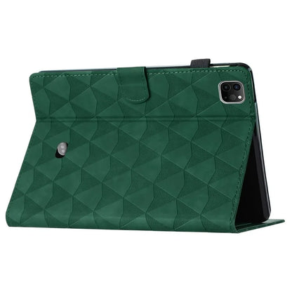 For iPad Pro 11 (2024) Case Diamond Texture Card Holder Stand Cover Anti-Scratch Tablet Shell