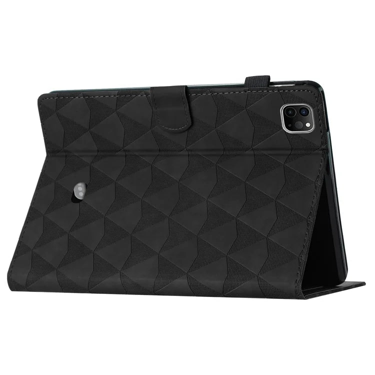 For iPad Pro 11 (2024) Case Diamond Texture Card Holder Stand Cover Anti-Scratch Tablet Shell