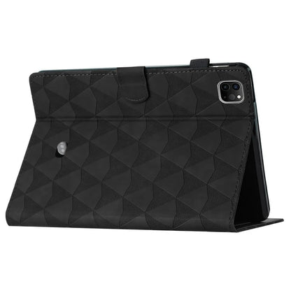 For iPad Pro 11 (2024) Case Diamond Texture Card Holder Stand Cover Anti-Scratch Tablet Shell