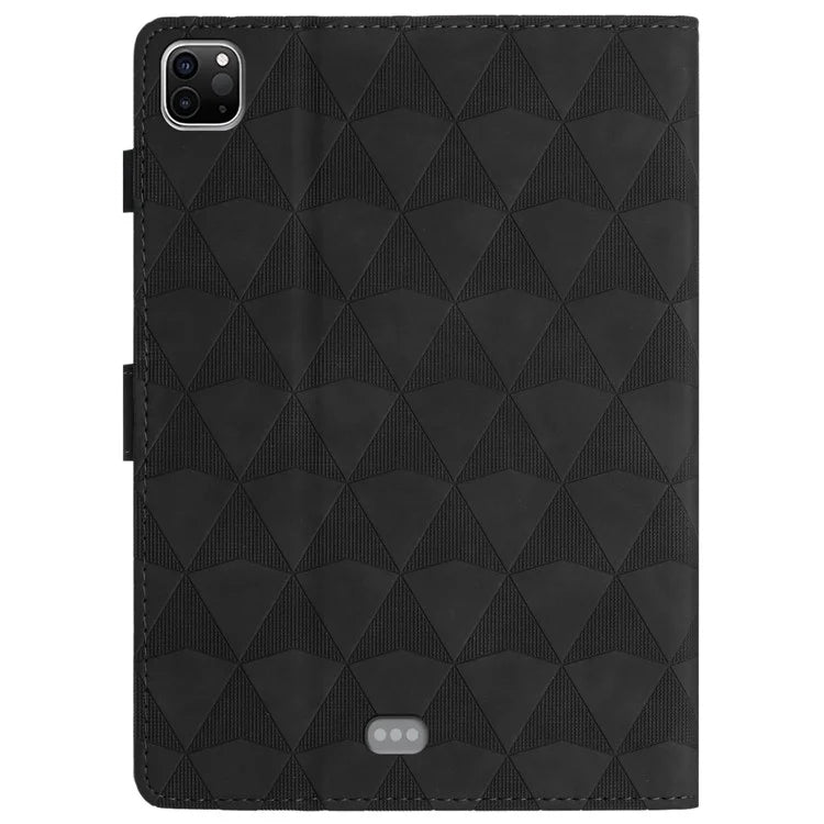 For iPad Pro 11 (2024) Case Diamond Texture Card Holder Stand Cover Anti-Scratch Tablet Shell