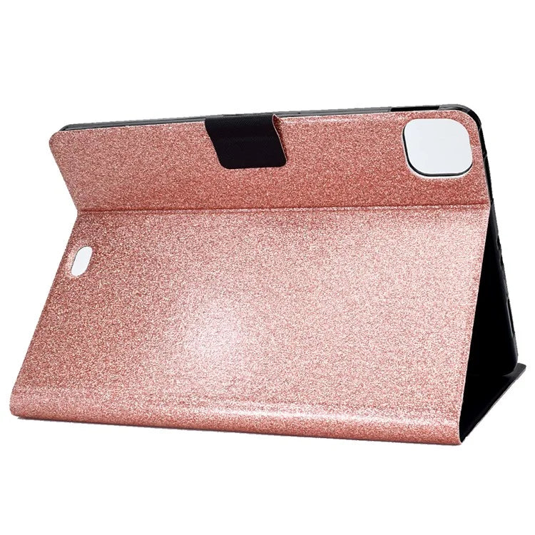 For iPad Pro 11 (2024) Glitter Sequins PU Leather + TPU Tablet Case with Stand and Card Slots