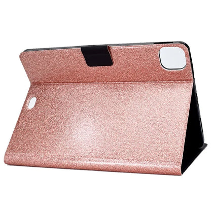 For iPad Pro 11 (2024) Glitter Sequins PU Leather + TPU Tablet Case with Stand and Card Slots
