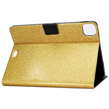 For iPad Pro 11 (2024) Glitter Sequins PU Leather + TPU Tablet Case with Stand and Card Slots