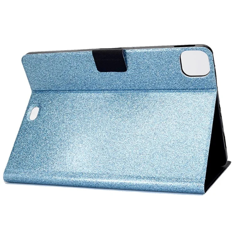For iPad Pro 11 (2024) Glitter Sequins PU Leather + TPU Tablet Case with Stand and Card Slots