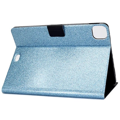 For iPad Pro 11 (2024) Glitter Sequins PU Leather + TPU Tablet Case with Stand and Card Slots