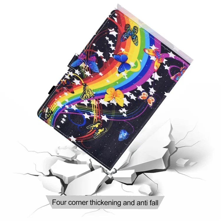 For iPad Pro 11 (2024) Case PU Leather+TPU Tablet Protective Cover Pattern Printing Full Protection Shell