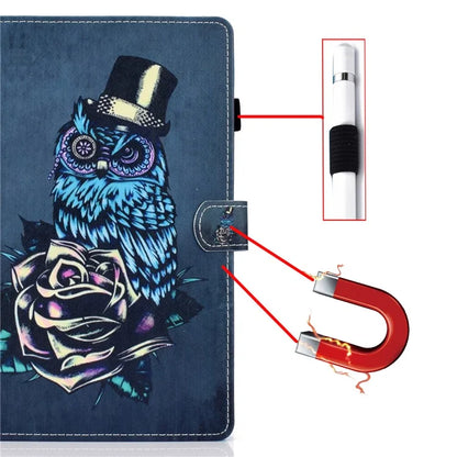 For iPad Pro 11 (2024) Case PU Leather+TPU Tablet Protective Cover Pattern Printing Full Protection Shell