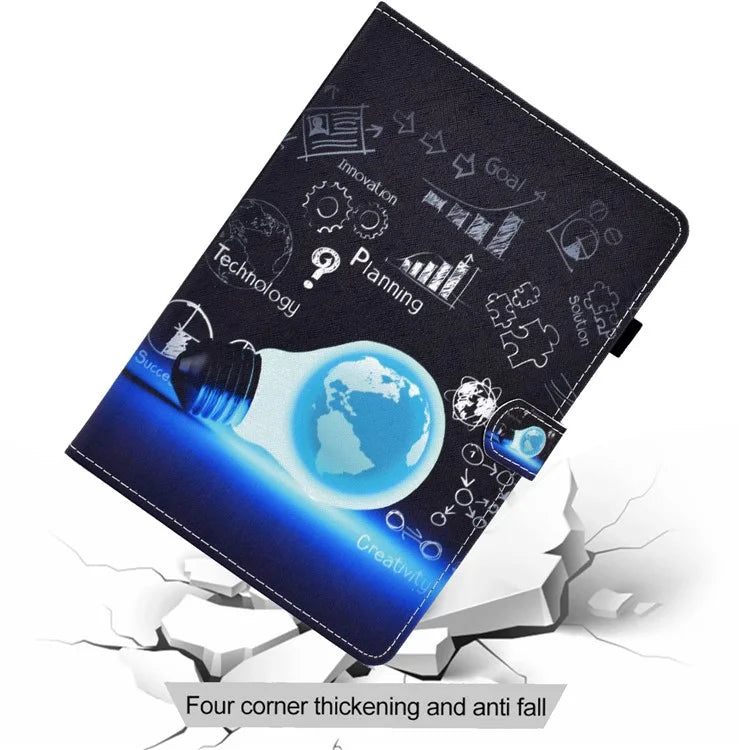 For iPad Pro 11 (2024) Case PU Leather+TPU Tablet Protective Cover Pattern Printing Full Protection Shell