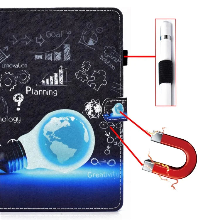 For iPad Pro 11 (2024) Case PU Leather+TPU Tablet Protective Cover Pattern Printing Full Protection Shell