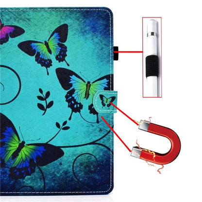 For iPad Pro 11 (2024) Case PU Leather+TPU Tablet Protective Cover Pattern Printing Full Protection Shell