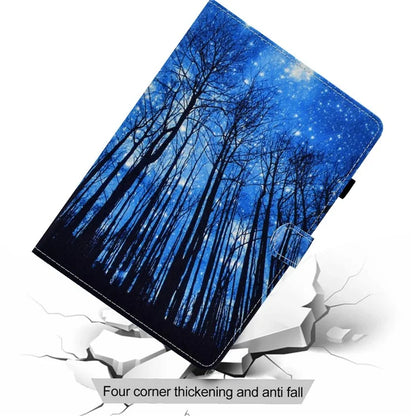 For iPad Pro 11 (2024) Case PU Leather+TPU Tablet Protective Cover Pattern Printing Full Protection Shell