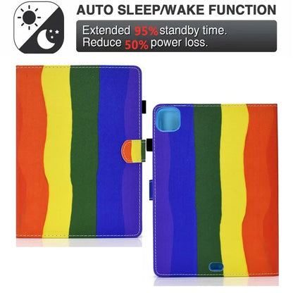 For iPad Pro 11 (2024) Case PU Leather+TPU Tablet Protective Cover Pattern Printing Full Protection Shell