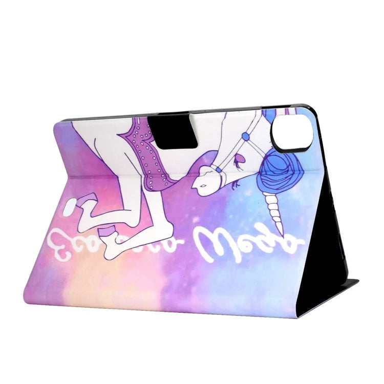 For iPad Pro 11 (2024) Case Pattern Printed Leather Stand Tablet Cover with Card Holder
