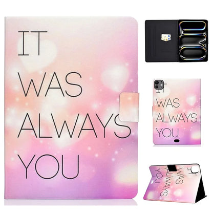 For iPad Pro 11 (2024) Case Pattern Printed Leather Stand Tablet Cover with Card Holder