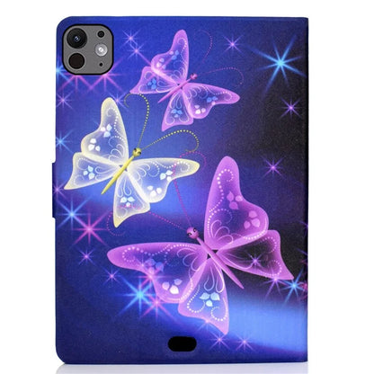 For iPad Pro 11 (2024) Case Pattern Printed Leather Stand Tablet Cover with Card Holder