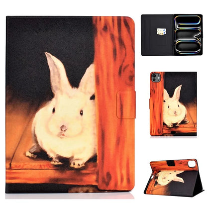 For iPad Pro 11 (2024) Case Pattern Printed Leather Stand Tablet Cover with Card Holder