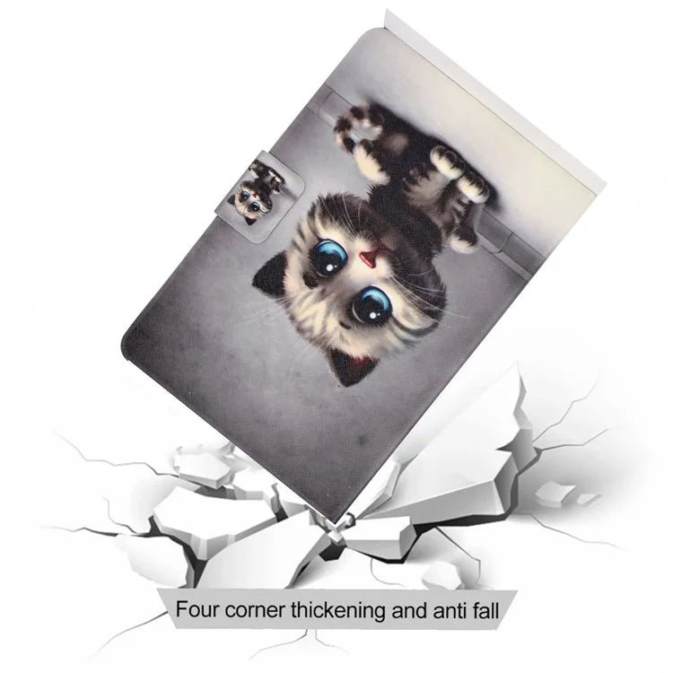 For iPad Pro 11 (2024) Case Pattern Printed Leather Stand Tablet Cover with Card Holder