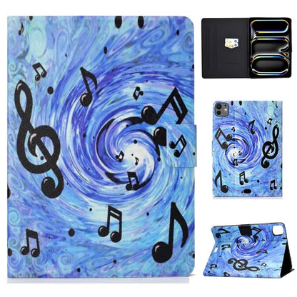 For iPad Pro 11 (2024) Case Pattern Printed Leather Stand Tablet Cover with Card Holder