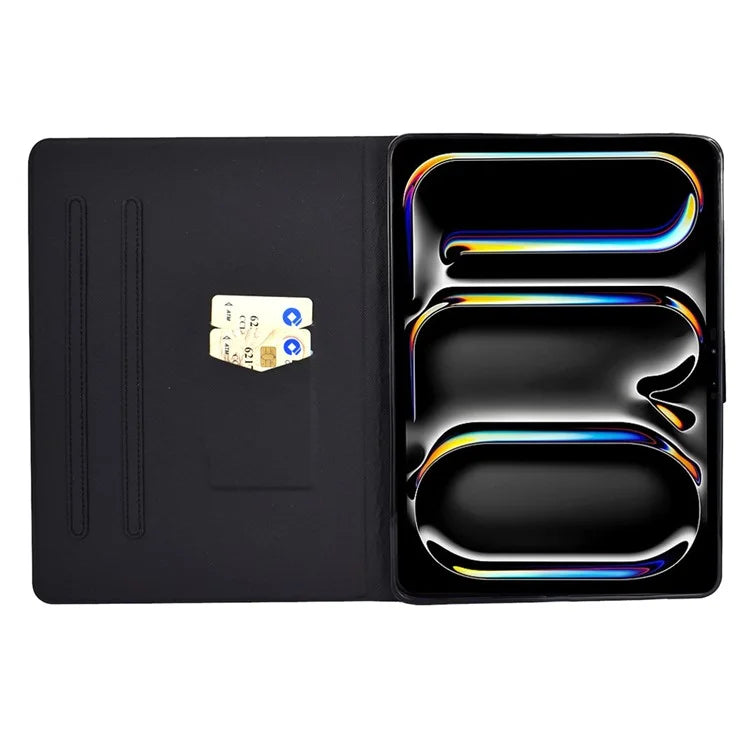 For iPad Pro 11 (2024) Case Pattern Printed Leather Stand Tablet Cover with Card Holder