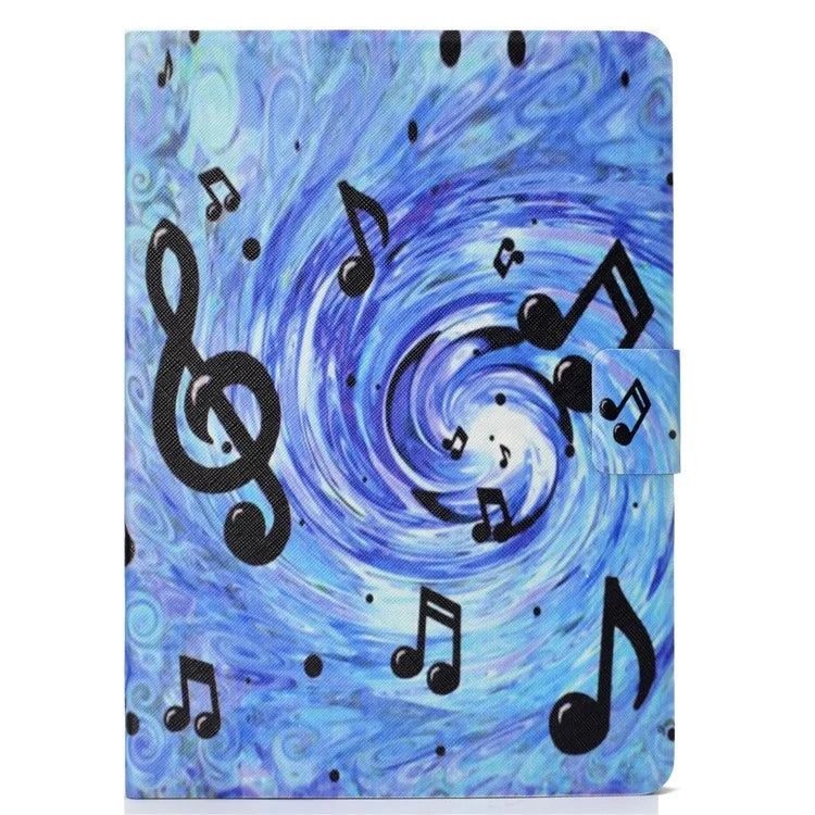 For iPad Pro 11 (2024) Case Pattern Printed Leather Stand Tablet Cover with Card Holder