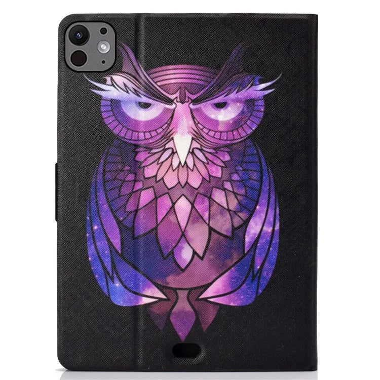 For iPad Pro 11 (2024) Case Pattern Printed Leather Stand Tablet Cover with Card Holder