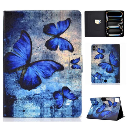 For iPad Pro 11 (2024) Case Pattern Printed Leather Stand Tablet Cover with Card Holder