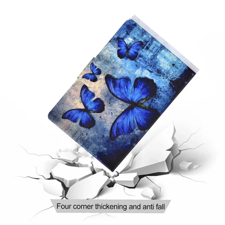 For iPad Pro 11 (2024) Case Pattern Printed Leather Stand Tablet Cover with Card Holder