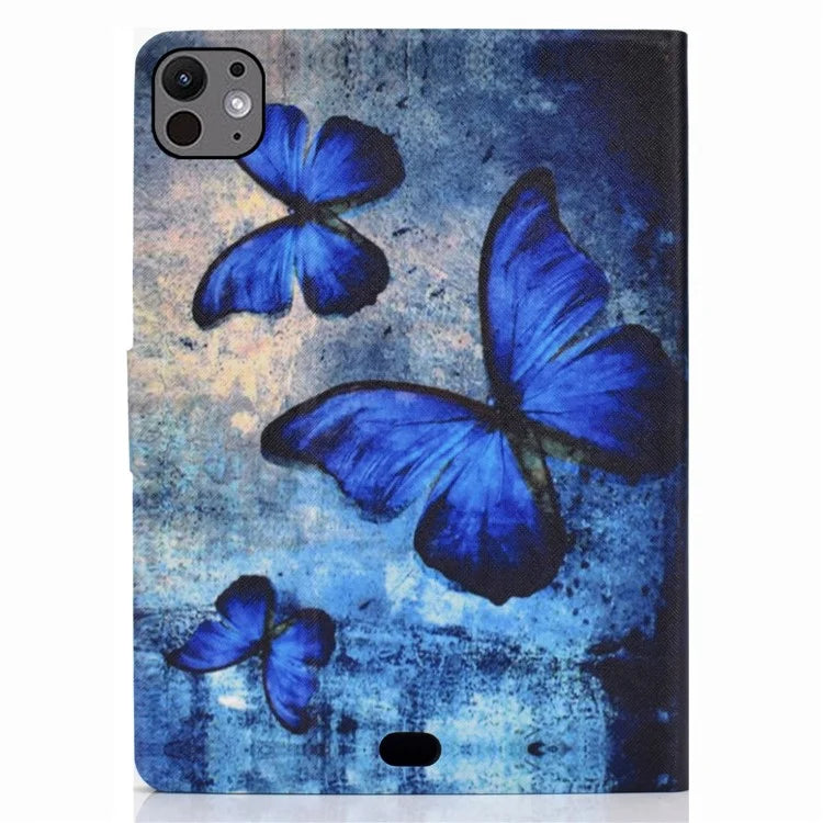 For iPad Pro 11 (2024) Case Pattern Printed Leather Stand Tablet Cover with Card Holder