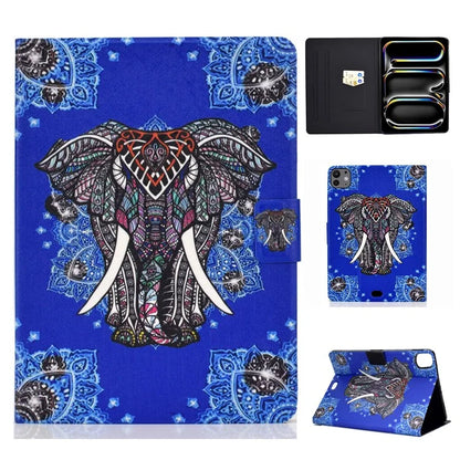 For iPad Pro 11 (2024) Case Pattern Printed Leather Stand Tablet Cover with Card Holder