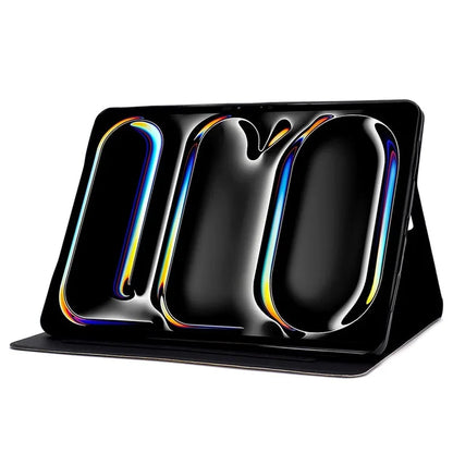 For iPad Pro 11 (2024) Case Pattern Printed Leather Stand Tablet Cover with Card Holder