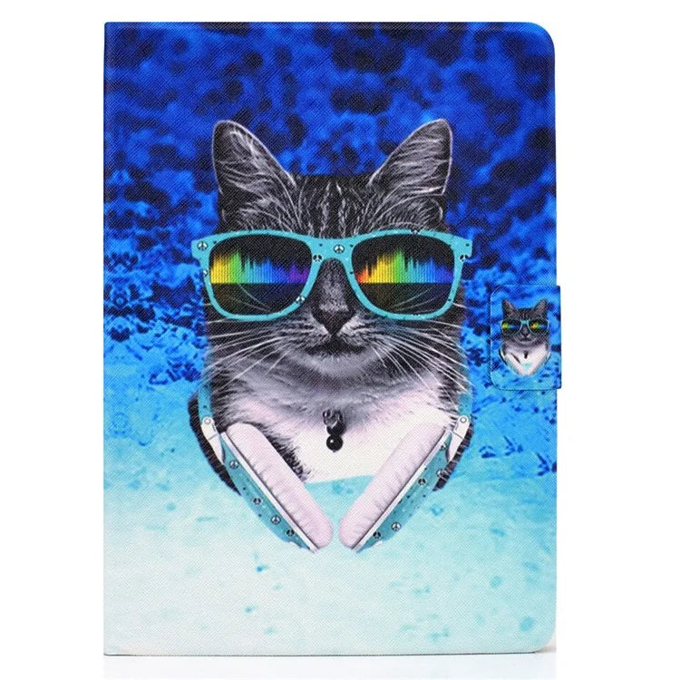 For iPad Pro 11 (2024) Case Pattern Printed Leather Stand Tablet Cover with Card Holder