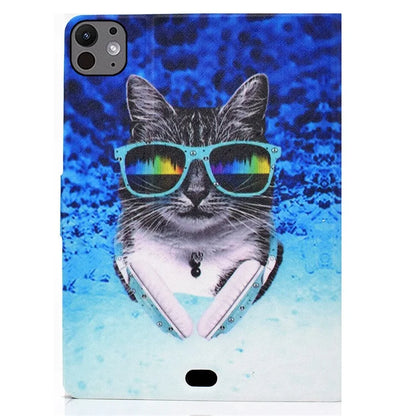 For iPad Pro 11 (2024) Case Pattern Printed Leather Stand Tablet Cover with Card Holder