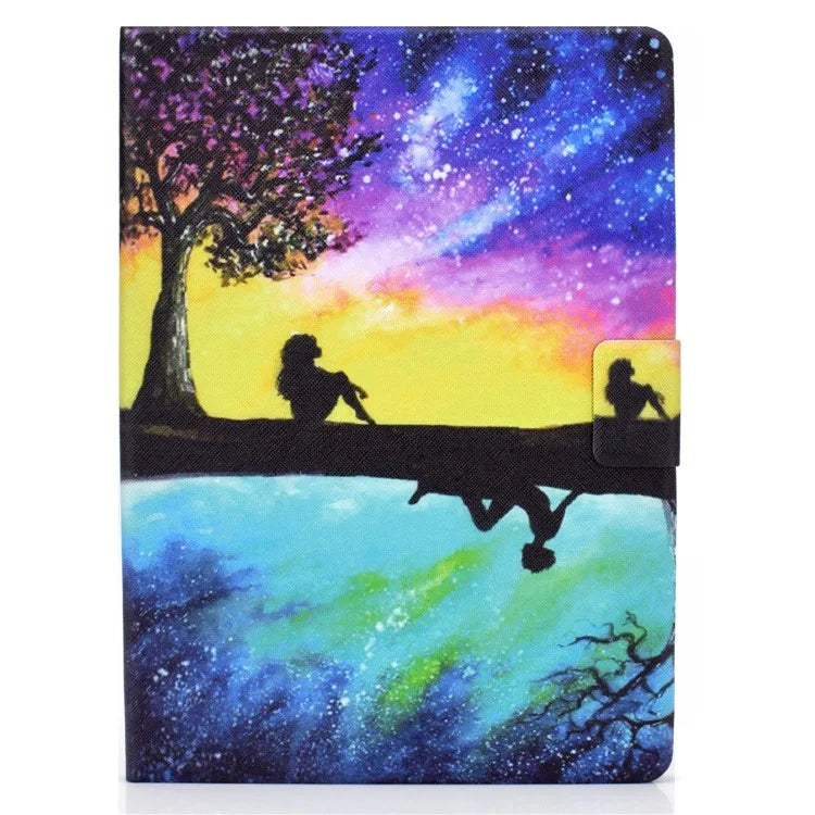 For iPad Pro 11 (2024) Case Pattern Printed Leather Stand Tablet Cover with Card Holder