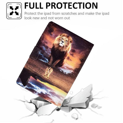 For iPad Pro 11 (2024) Case Pattern Printed Leather Stand Tablet Cover with Card Holder