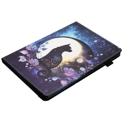 For iPad Pro 11 (2024) Case Pattern Printing Support Stand Card Holder Leather Tablet Cover