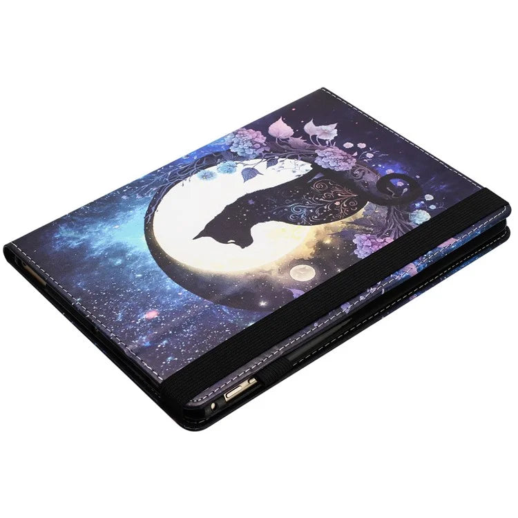 For iPad Pro 11 (2024) Case Pattern Printing Support Stand Card Holder Leather Tablet Cover