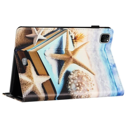 For iPad Pro 11 (2024) Case Pattern Printing Support Stand Card Holder Leather Tablet Cover