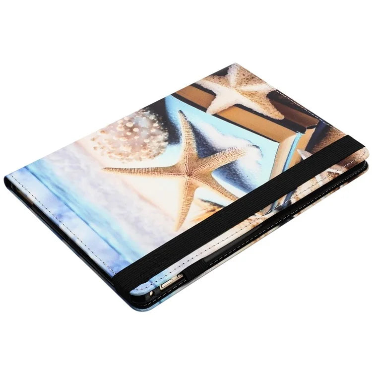 For iPad Pro 11 (2024) Case Pattern Printing Support Stand Card Holder Leather Tablet Cover