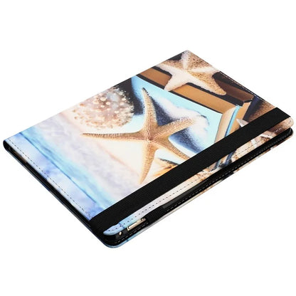 For iPad Pro 11 (2024) Case Pattern Printing Support Stand Card Holder Leather Tablet Cover