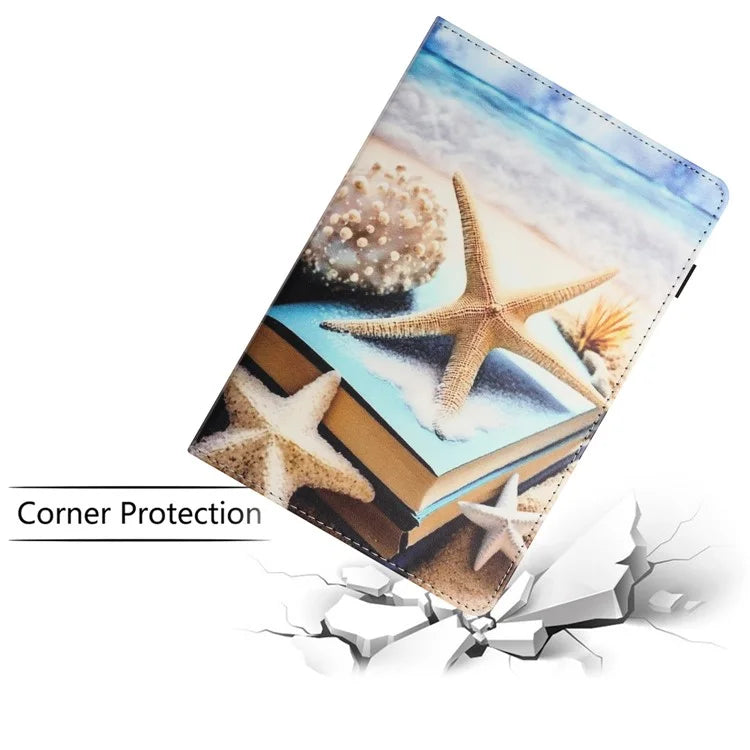 For iPad Pro 11 (2024) Case Pattern Printing Support Stand Card Holder Leather Tablet Cover