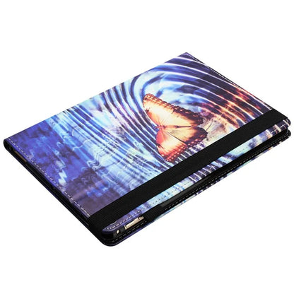 For iPad Pro 11 (2024) Case Pattern Printing Support Stand Card Holder Leather Tablet Cover