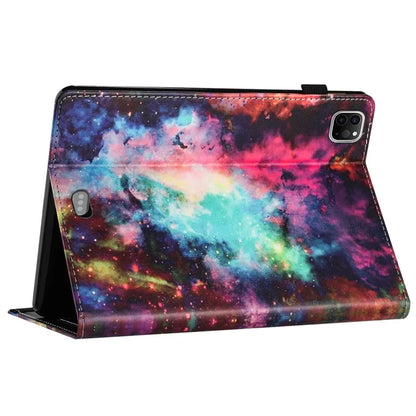 For iPad Pro 11 (2024) Case Pattern Printing Support Stand Card Holder Leather Tablet Cover