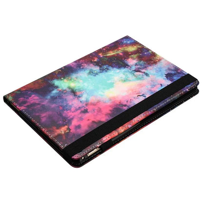 For iPad Pro 11 (2024) Case Pattern Printing Support Stand Card Holder Leather Tablet Cover