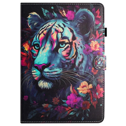 For iPad Pro 11 (2024) Case Pattern Printing Support Stand Card Holder Leather Tablet Cover