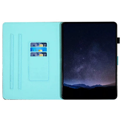 For iPad Pro 11 (2024) Case Pattern Printing Support Stand Card Holder Leather Tablet Cover
